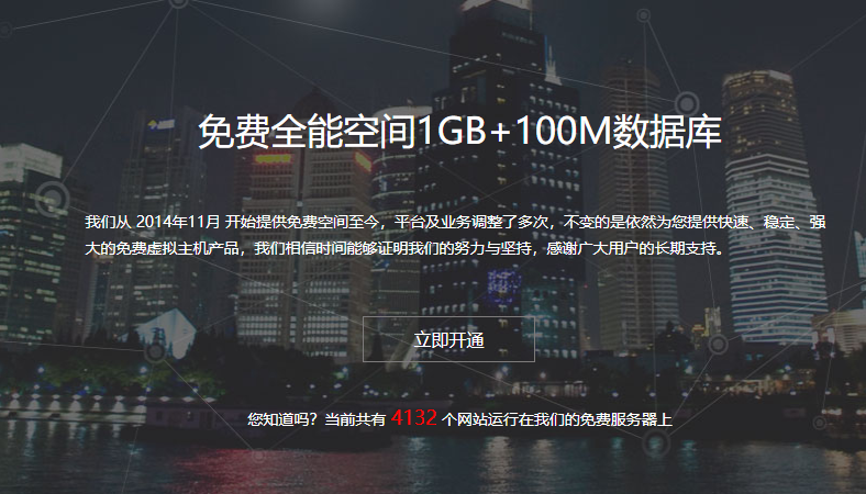 云邦互联提供1G免费全能空间