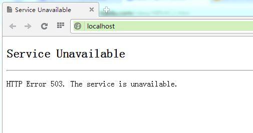 网站打不开出现Service Unavailable