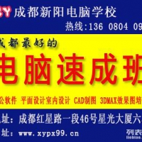 成都短期电脑办公软件PS平面设计CAD培训