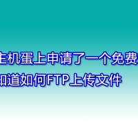 在主机蛋上申请了一个免费空间，不知道如何FTP上传文件